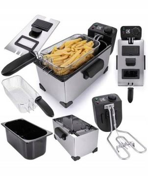 FRYTKOWNICA FRYTOWNICA POJEMNA 3,0L MOC 2200 INOX