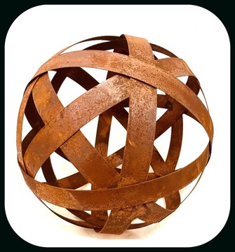 Стильное украшение для сада в виде шара из металла, террасный садовый вазон 20см, качественный