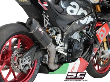 Карбоновый глушитель SC Project Oval Aprilia RSV4 2015-16