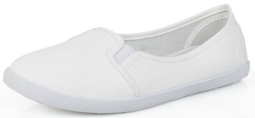 TRAMPKI BIAŁE TENISÓWKI WSUWANE SLIP ON 38