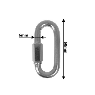 10x OGNIWO SKRĘCANE ŁĄCZNIK DO ŁAŃCUCHA OCYNK 6MM
