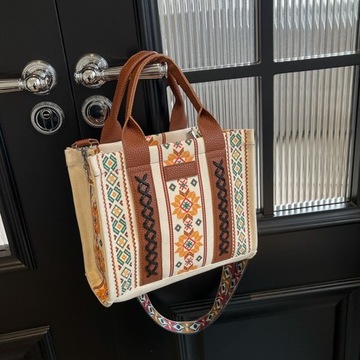 Kobiety Bohemian Etnic Torba Duża Pojemność Ramię Krzyżowy Torba