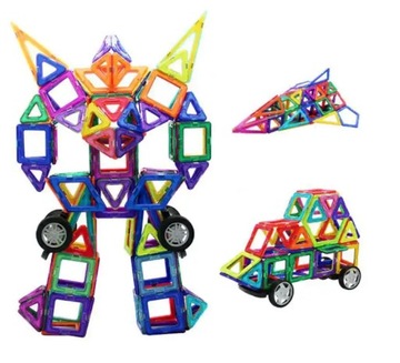 НАБОР 3D МАГНИТНЫХ КОНСТРУКТОРОВ ДЛЯ РЕБЕНКА ИЗ 128 ЭЛЕМЕНТОВ