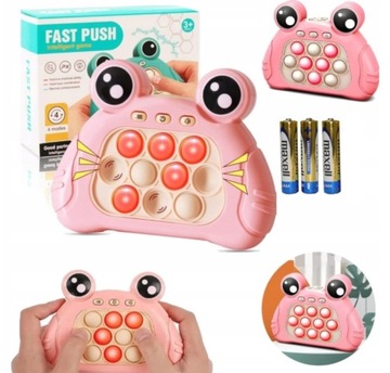 GRA POP IT ANTYSTRESOWA ZRĘCZNOŚCIOWA ZABAWKA ŻABA DLA DZIECI PINK