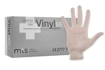 Rękawiczki jednorazowe bezpudrowe winylowe VinylMED Clear r. M 100szt.