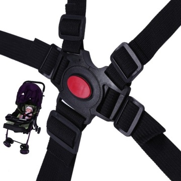 SZELKI DO WÓZKA KRZESEŁKA HUŚTAWKI PASY 5 PUNKTO CZARNY