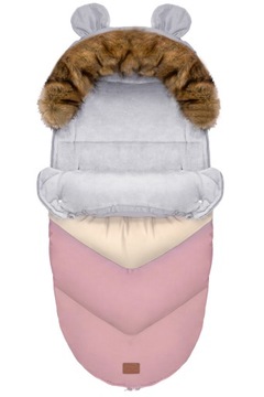 СТЕГАНЫЙ ТЕПЛЫЙ СПАЛЬНИК ДЛЯ ПРОГУЛЯЮЩЕЙ КОЛЯСКИ, ИДЕАЛЬНО НА ЗИМУ, РОЗОВЫЙ