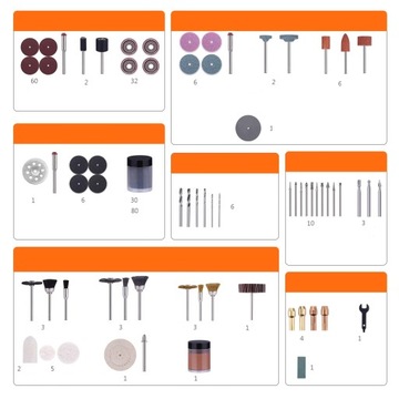 Универсальный набор насадок для мини-измельчителя, 361 штука.