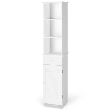 Szafka łazienkowa organizer 34,5x30x164 cm biała