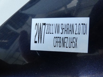 KAPOTA KRYT MOTORU VW SHARAN 7N SEAT ALHAMBRA LH5X