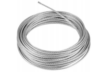 Lina linka stalowa 3mm 6x7 ocynkowana 50m