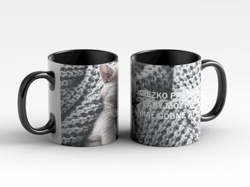 КРУЖКА -КОТ- ДЛЯ ДЕВОЧКИ-КОТА, ВЕСЕЛЫЙ ПОДАРОК ​​- ВЫКРОЙКИ -