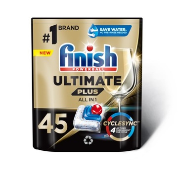 Finish Ultimate Plus kapsułki do zmywarki tabletki Powerball 45 szt fresh