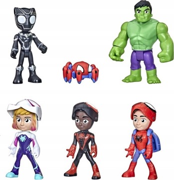 SPIDEY ZESTAW 6 FIGUREK RUCHOME FIGURKI HASBRO FIGURKI AVENGERS HULK SPIDER