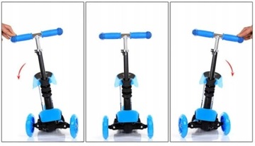 ТРЕХКОЛЕСНЫЙ СВЕТОДИОДНЫЙ БАЛАНСИРОВОЧНЫЙ СКУТЕР 5В1 BIEDRONKA