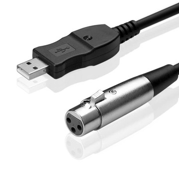 Микрофонный интерфейсный кабель XLR для USB-ПК, 3 м