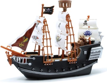 ПИРАТСКИЙ КОРАБЛЬ ПИРАТСКАЯ ЛОДКА + ФИГУРКИ