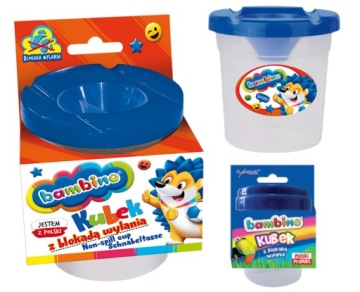 KUBEK Z BLOKADĄ WYLANIA DO MALOWANIA BAMBINO
