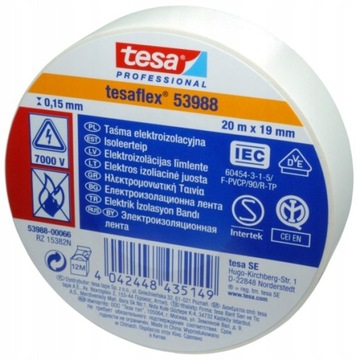 TASMA TESAFLEX 53988 IZOLACYJNA TESA PCV 19mm 20mb
