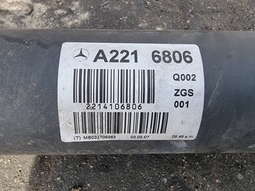 HŘÍDEL HNACÍ A2216806 MERCEDES W 221