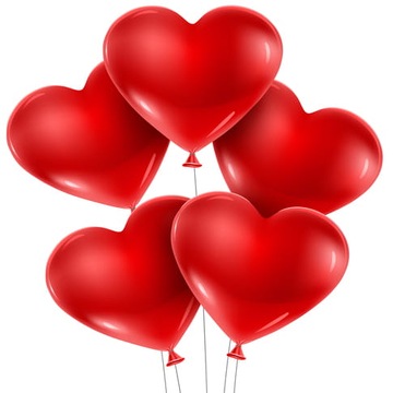 BALONY SERCA CZERWONE 6SZT LATEKSOWE WALENTYNKI