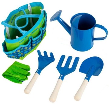 Детский набор инструментов, 6 шт., маленькая сумка-садовник.