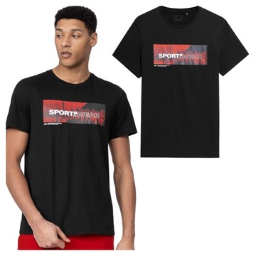 4F T-shirt Koszulka Męska TSM019 Czarna L