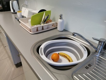 СКЛАДНАЯ ЧАША СО СЛИВНОЙ ПРОБКОЙ, СИЛИКОНОВЫЙ СИЛИКОНОВЫЙ ДЛЯ РАКОВИНЫ, ПОДДОН С РУЧКАМИ