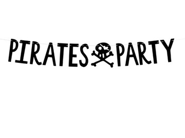 Baner Girlanda Piraci Pirates Czarny Party