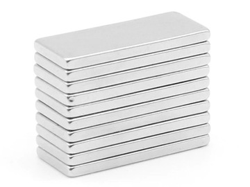 MAGNES NEODYMOWY SILNY PŁYTKOWY 25x10x2 10 SZTUK