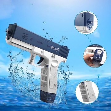 АВТОМАТИЧЕСКИЙ ЭЛЕКТРИЧЕСКИЙ ВОДЯНОЙ ПИСТОЛЕТ GLOCK С ДВУМЯ МАГАЗИНАМИ