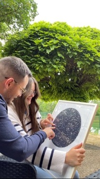 Подарок на день рождения ребенку Звездная карта - Персонализированный постер 30x40 см