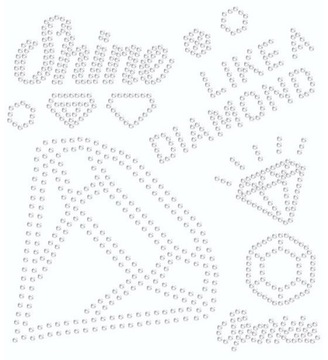 Naprasowanki Naplamki z cyrkoniami Diament