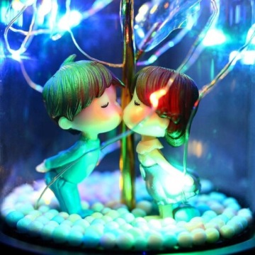 ETERNAL ROSE IN GLASS, СВЕТЯЩАЯСЯ цветочная коробчатая роза LED