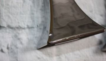 Керамический подсвечник серебряный квадратный большой H38