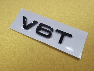 Эмблема V6 T для Audi Black Glossy