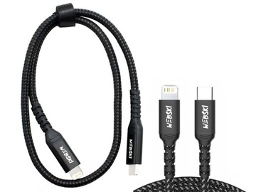 TRWAŁY SZYBKI KRÓTKI KABEL PRZEWÓD DO iPHONE iPAD