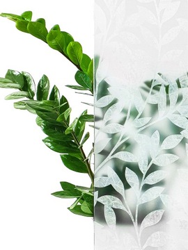 Статическая оконная пленка WHITE LEAVES 67x150 см ПВХ