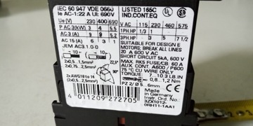 Реле Siemens 3RT1016-1BB41 24В 22А
