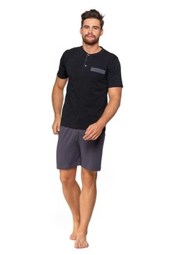 МУЖСКАЯ КОРОТКАЯ ХЛОПКОВАЯ ПИЖАМА, УДОБНАЯ, MORAJ M