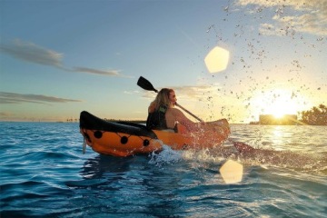 2-местная надувная байдарка Bestway Pontoon + аксессуары