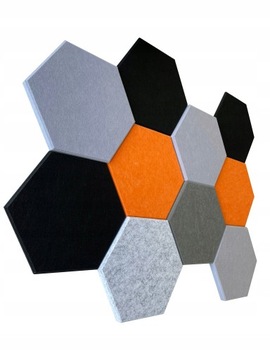 Акустические стеновые панели шестигранные, звукоизоляционные, войлок, шестигранник