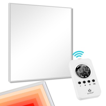 Grzejnik na podczerwień z termostatem 800W biały