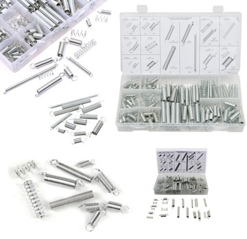 ZESTAW SPRĘŻYN ŚCIĄGAJĄCYCH I NACIĄGOWYCH 200SZTUK