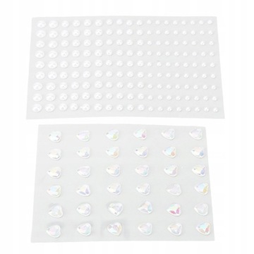 2 листа наклейки для макияжа с искусственным жемчугом