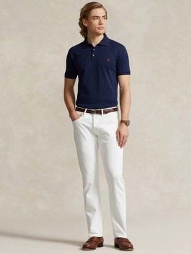 RALPH LAUREN męska koszulka polo granat SLIM r.M