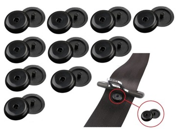 SPINKA KLIPS STOPER BLOKADA KLAMRY ZAPIĘCIA DO PASA BEZPIECZEŃSTWA CZARNA