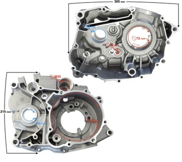 NXT250 2021 левый картер двигателя