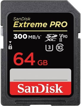 SanDisk SDXC 64GB Extreme Pro UHS-II V90 300MB/s