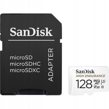 Карта SanDisk High Endurance microSDXC 128 ГБ V30